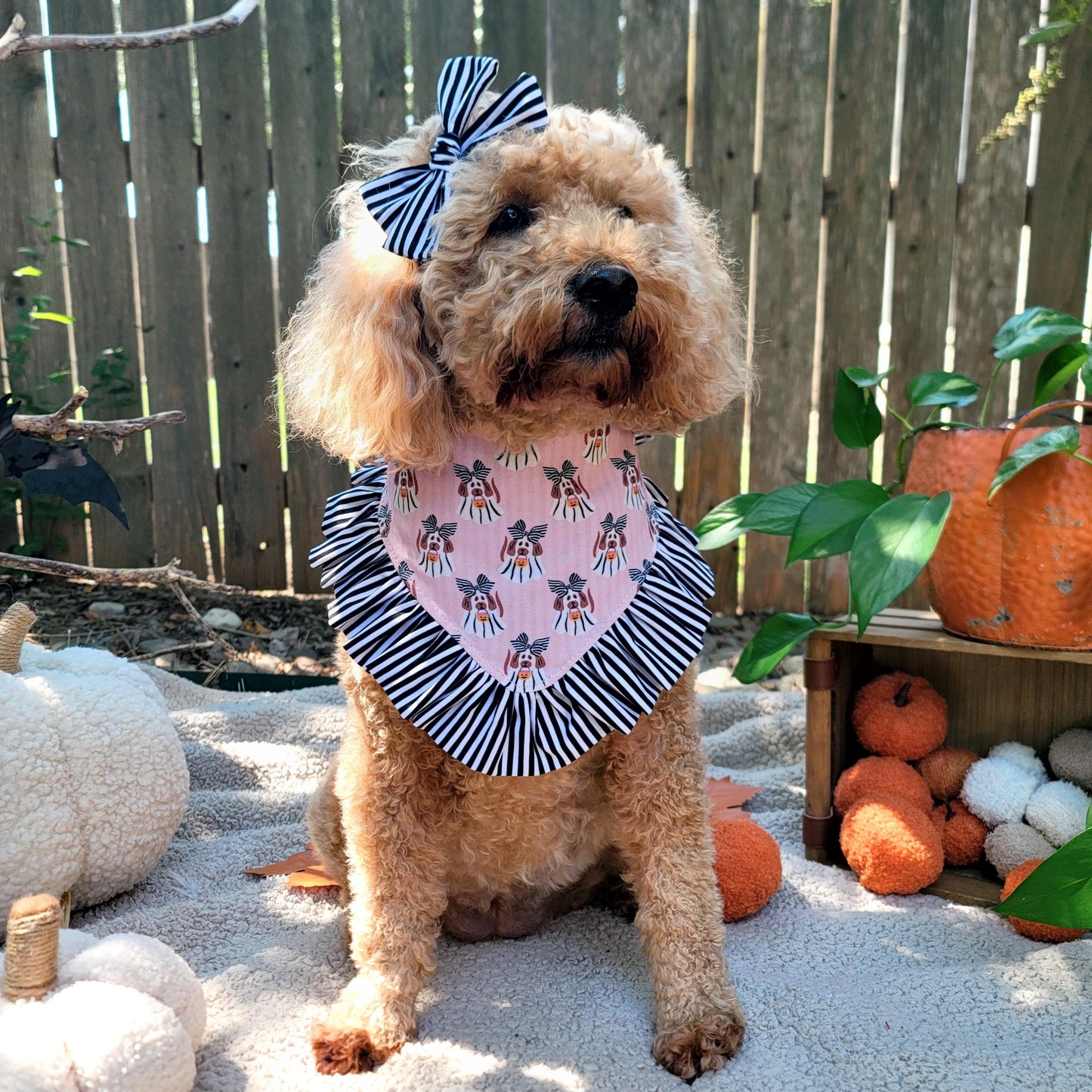 Black and White Stripe Saylor Hair Bow