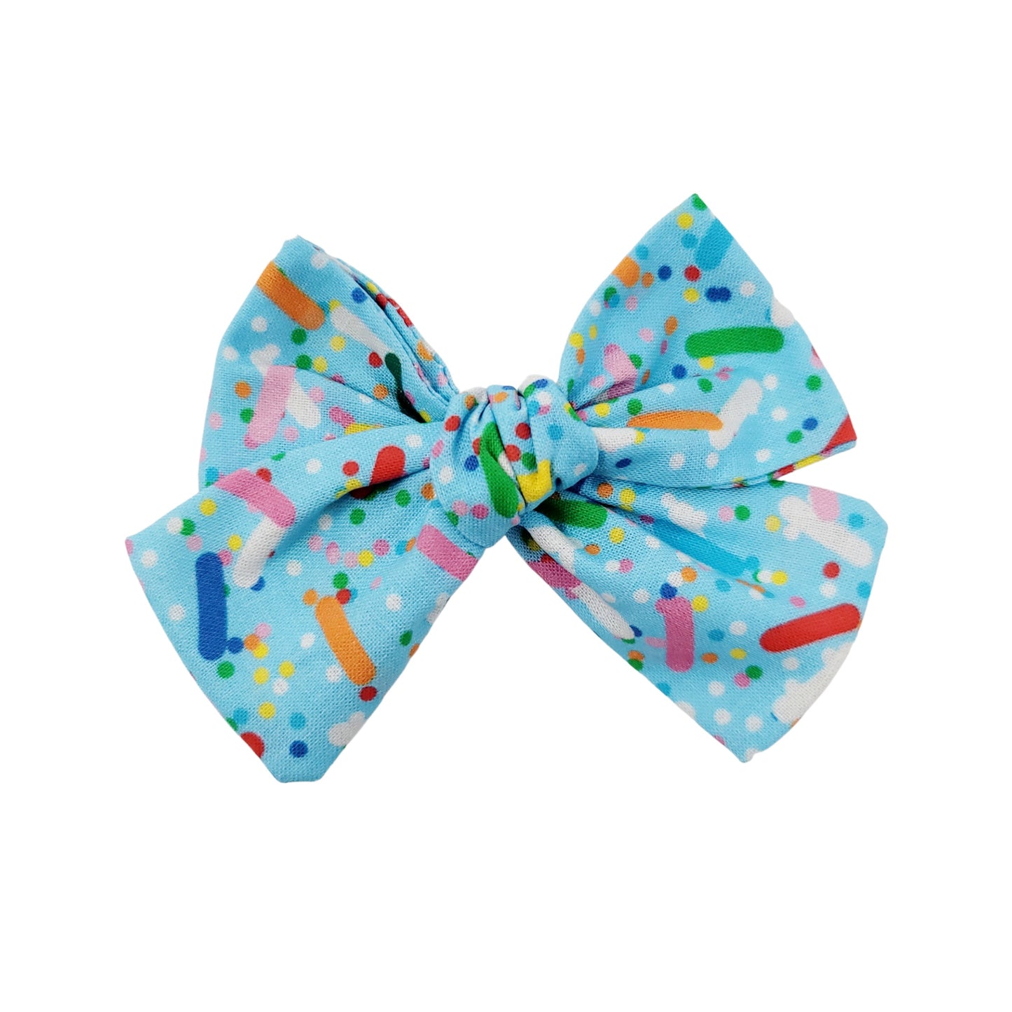 Blue Sprinkle Birthday Hair Bow