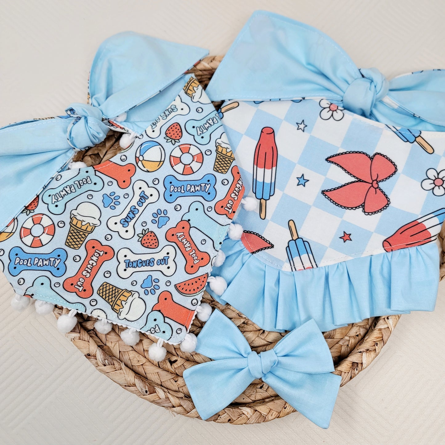 Light Blue Sailor Hair Bow