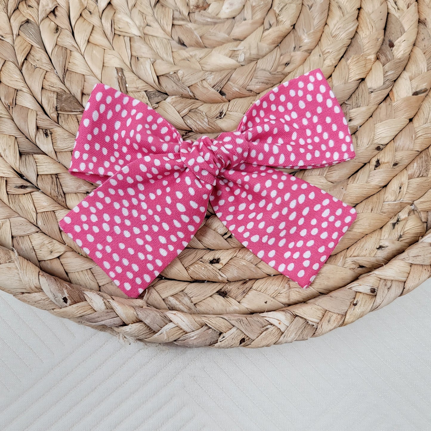 Pink Dot Sailor Hair Bow
