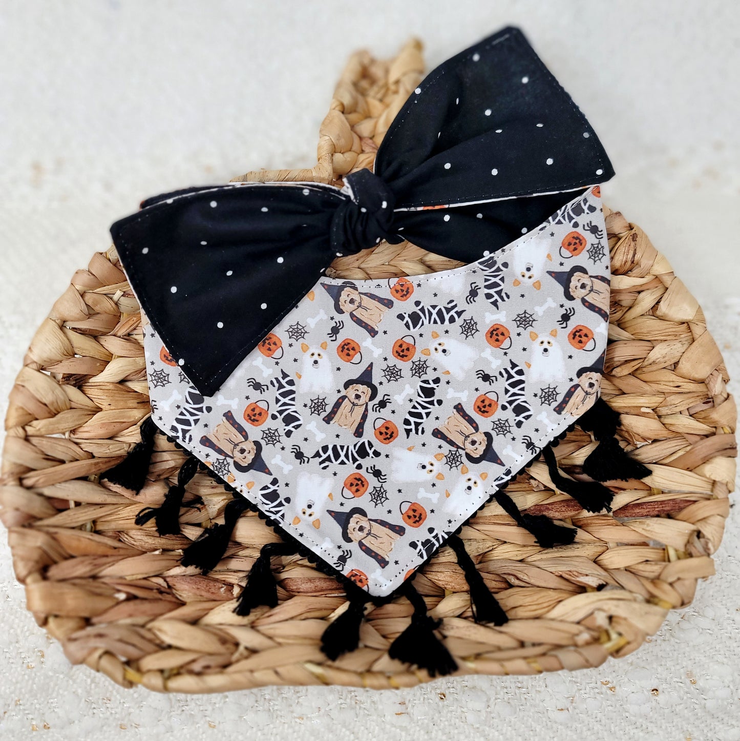Trick or Treat Pups Dog Bandana With or Without Trim