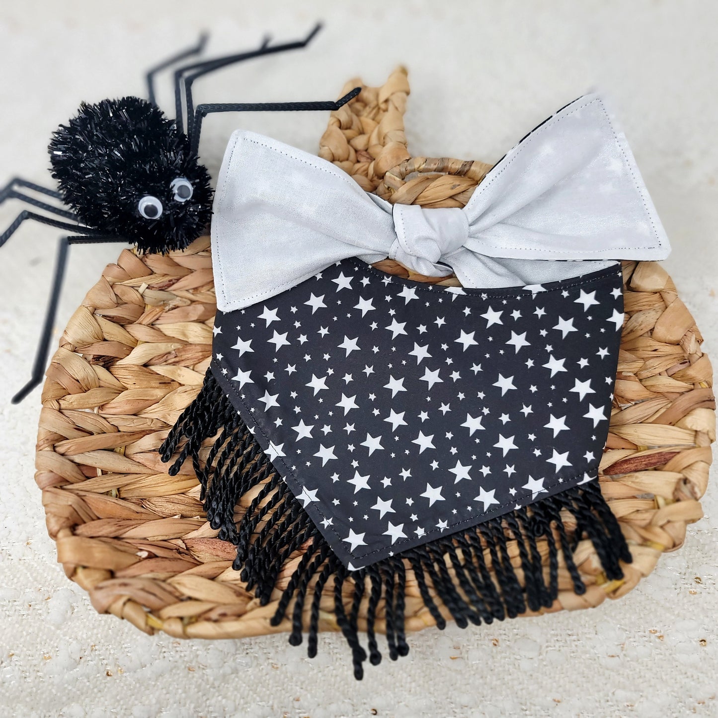 Wicked Cute Reversible Dog Bandana With or Without Trim