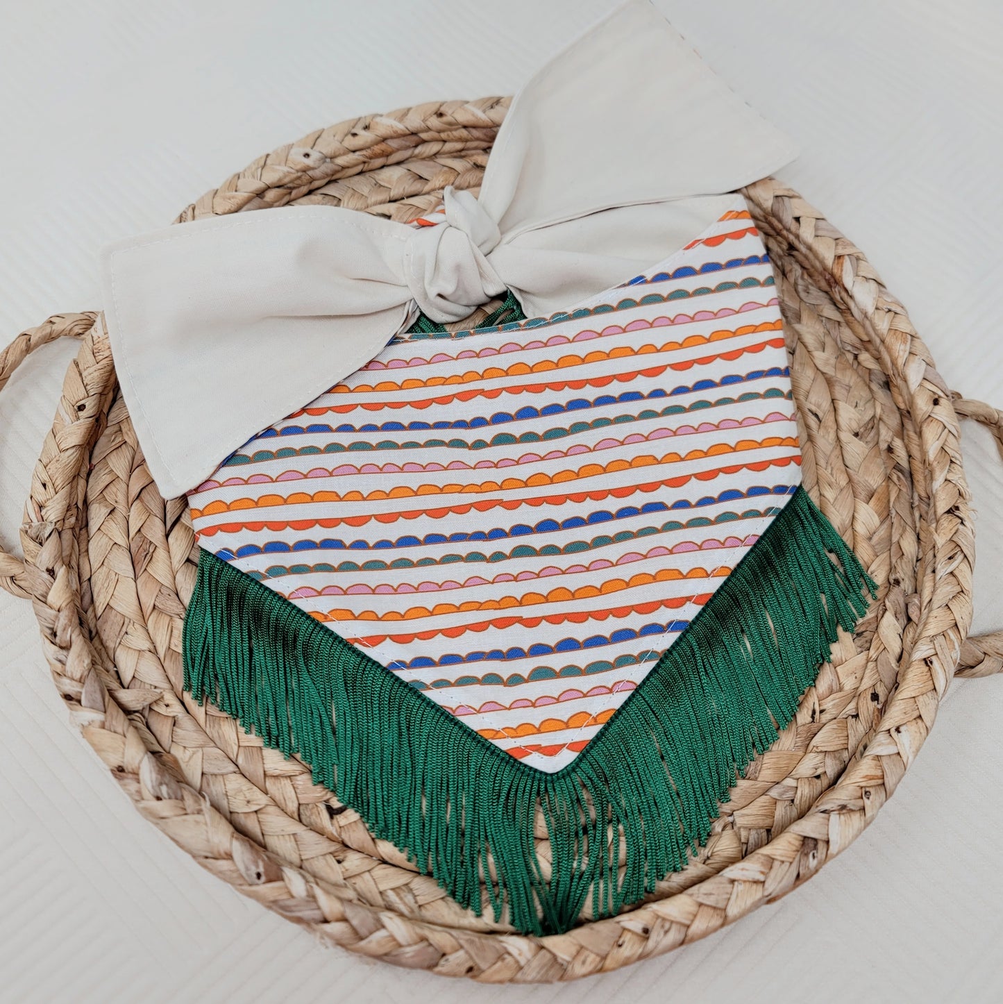Take It Easy Dog Bandana With or Without Tassel Trim