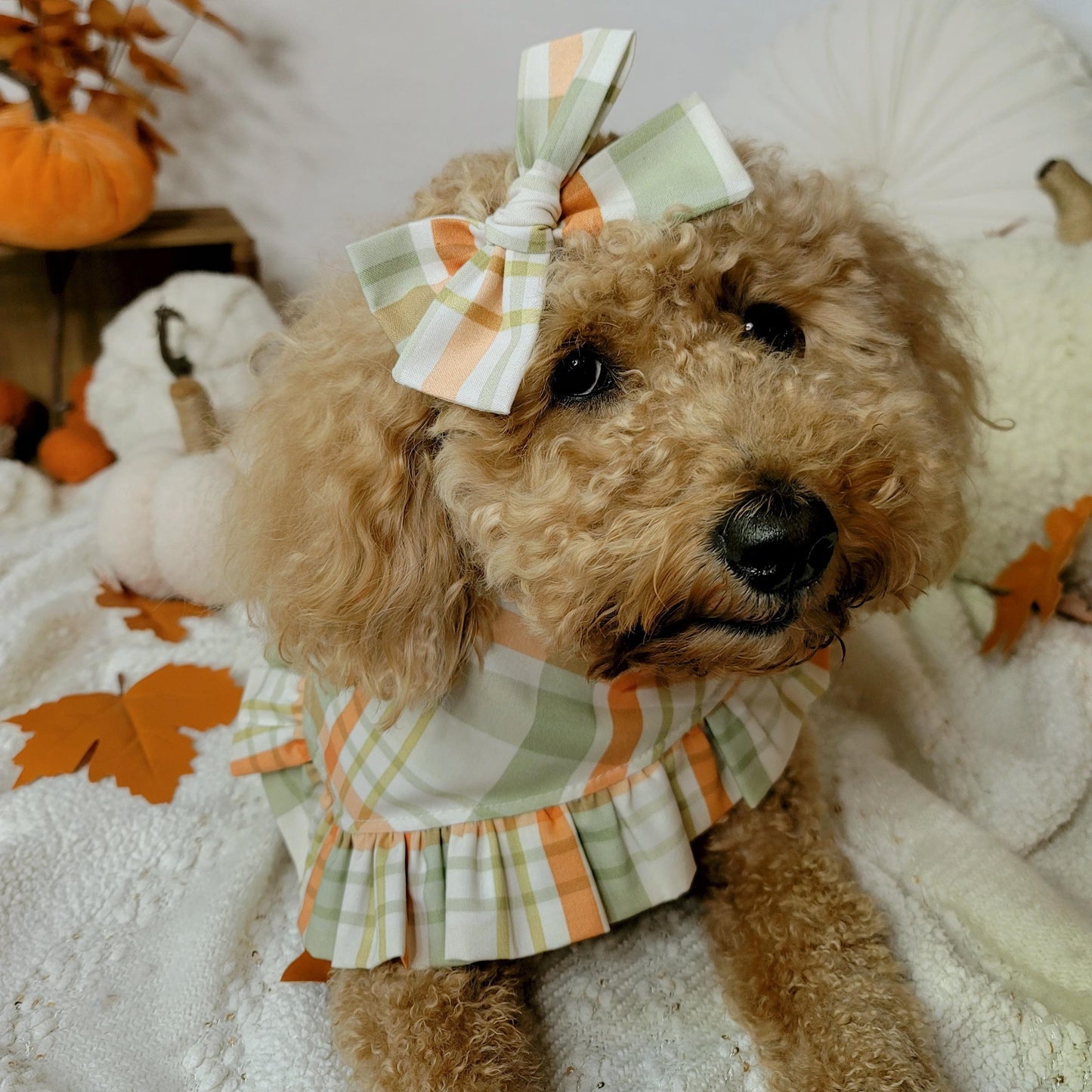 Green and Brown Fall Plaid Saylor Hair Bow