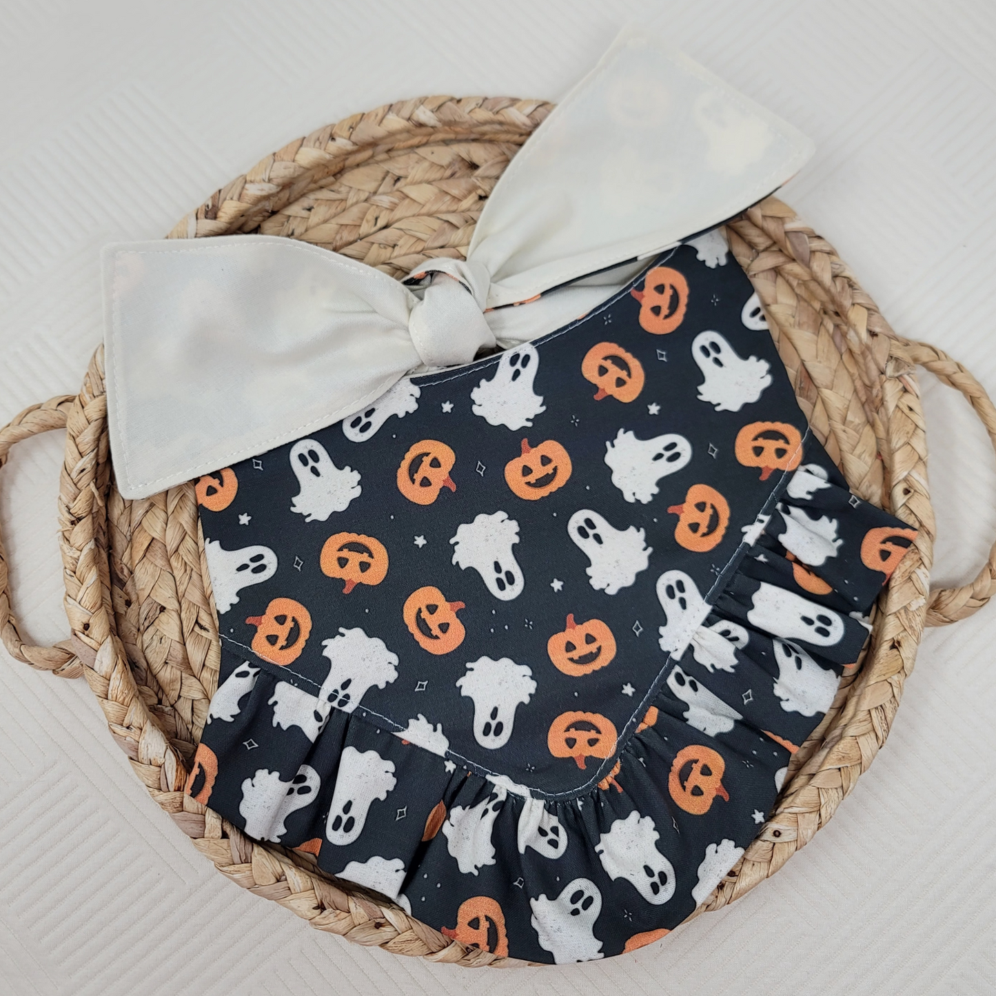 Haunt Mess Halloween Dog Bandana With or Without Ruffle Trim
