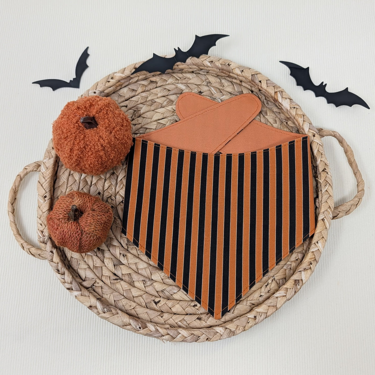 Orange and Black Stripe Dog Bandana