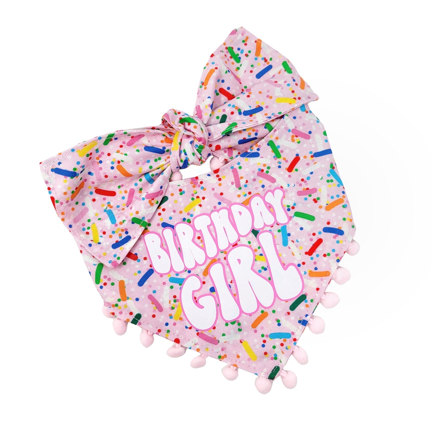 Pink Sprinkle Birthday/Gotcha Day Dog Bandana
