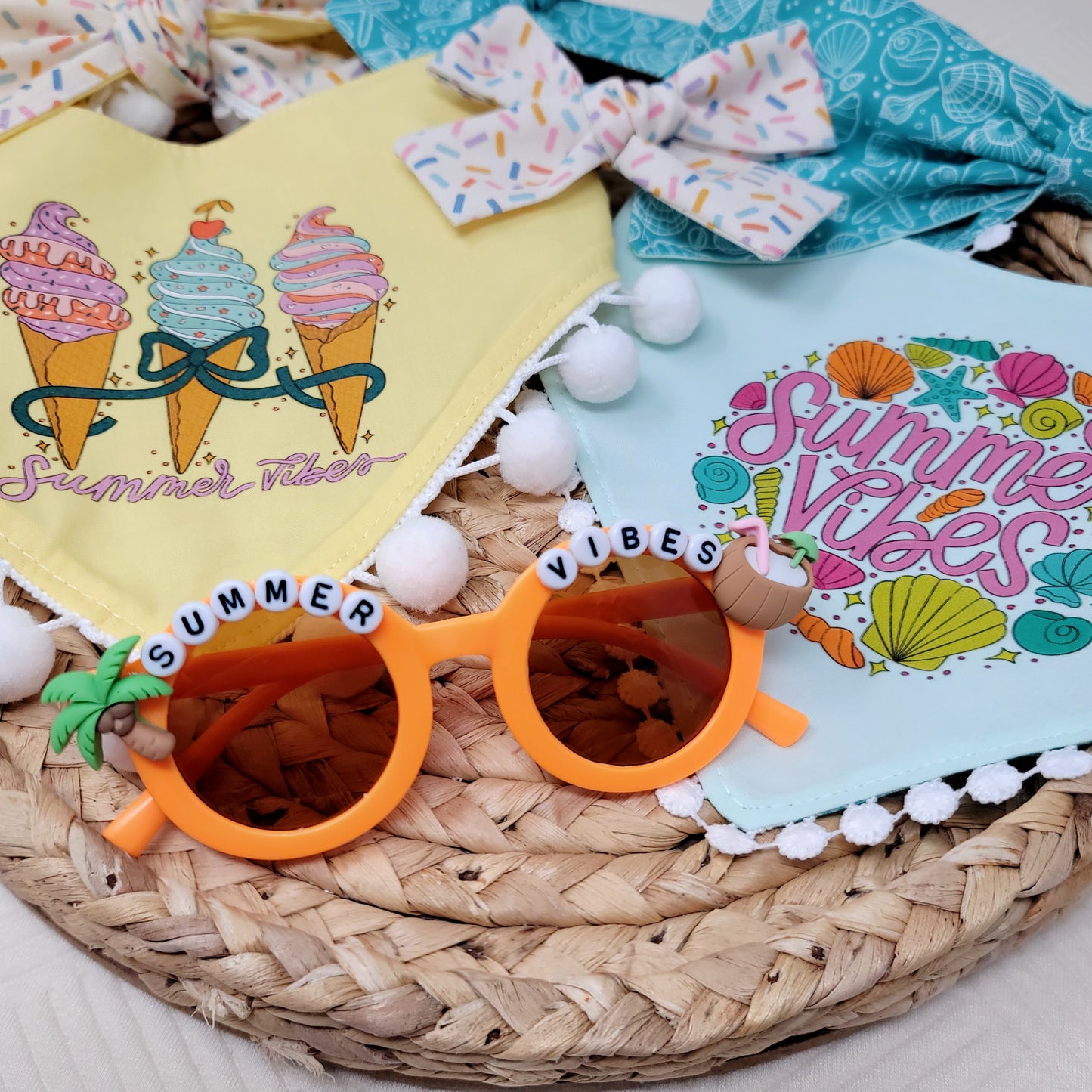 Summer Vibes Beaded Sunglasses