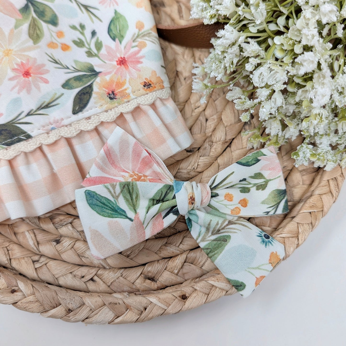 Watercolor Floral Hair Bow