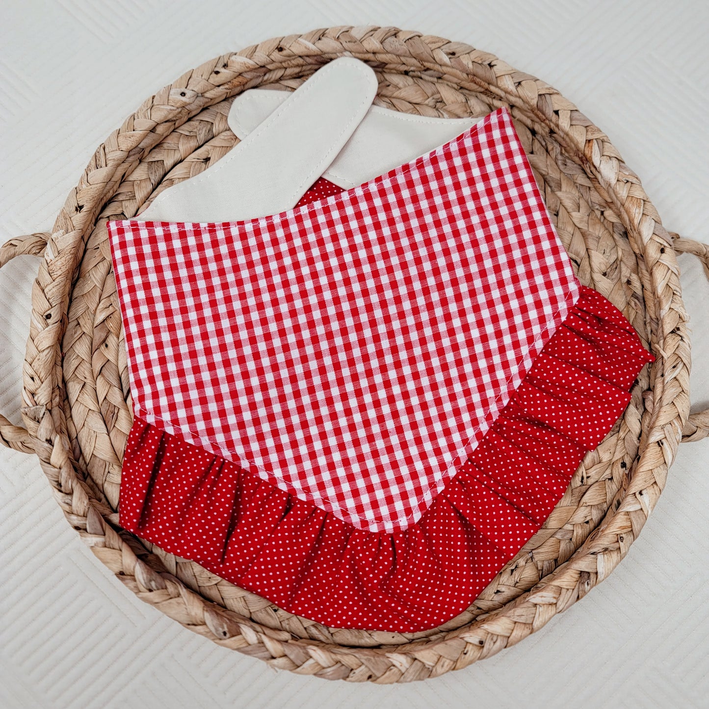 Preppy USA Snap On Dog Bandana With Ruffle Trim