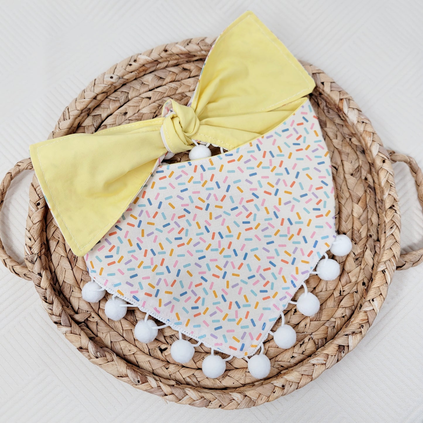 Summer Ice Cream Dog Bandana With or Without Pom Pom Trim