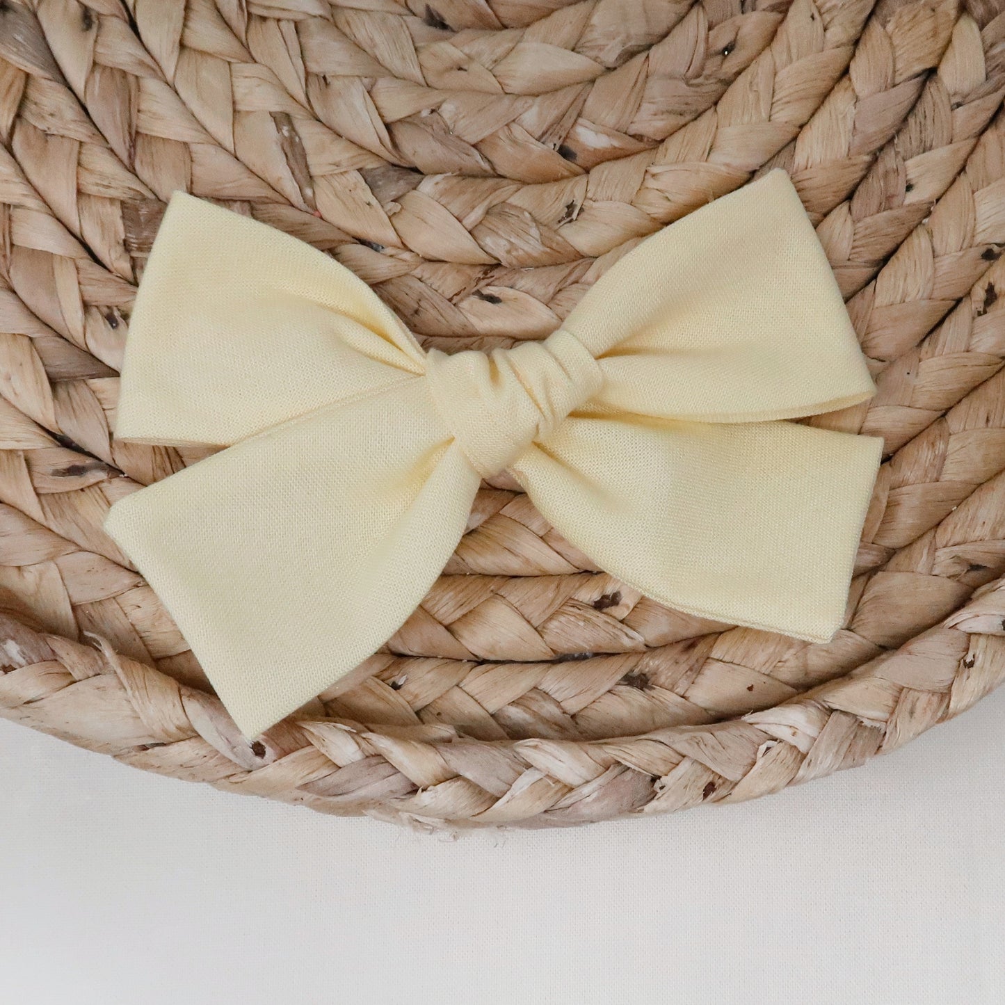 Pale Yellow Hair Bow
