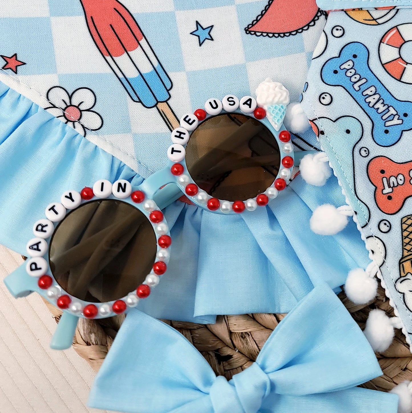 Party In The USA Beaded Sunglasses