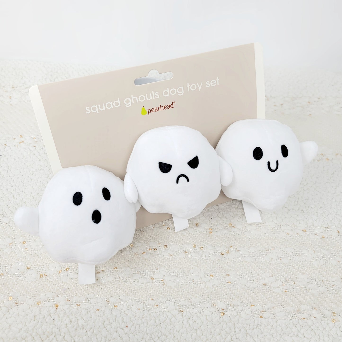 Halloween Ghosts Dog Toys, Set of 3