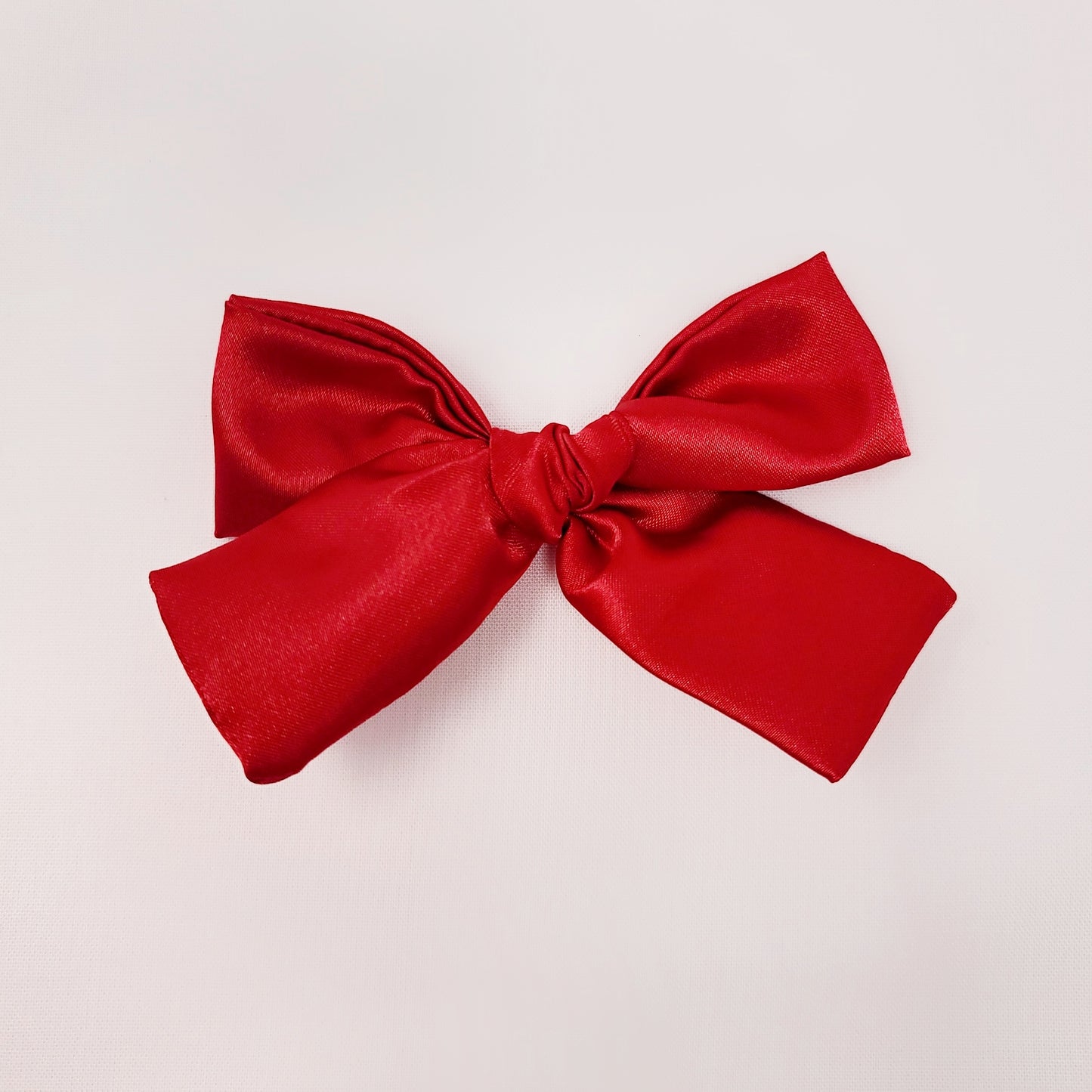 Red Satin Valentine's Day Hair Bow