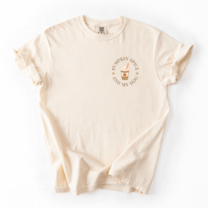 Pumpkin Spice and My Dog Comfort Colors Graphic Tee