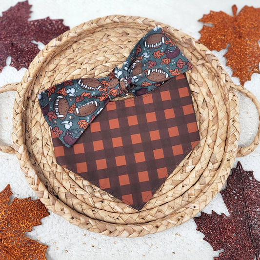 Fall Ball Dog Bandana With or Without Trim