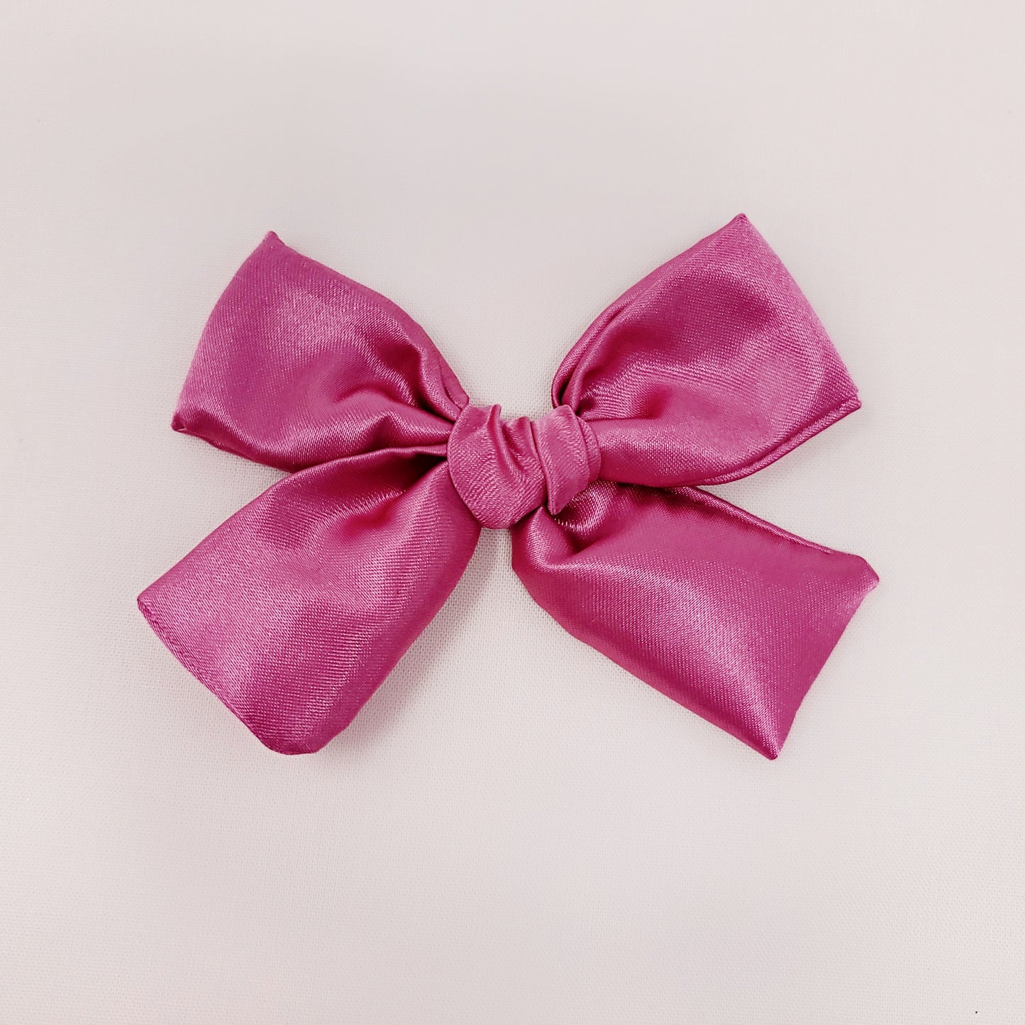 Pink Satin Valentine's Day Hair Bow