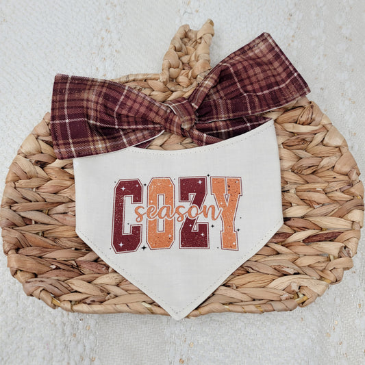 Cozy Season Plaid Dog Bandana