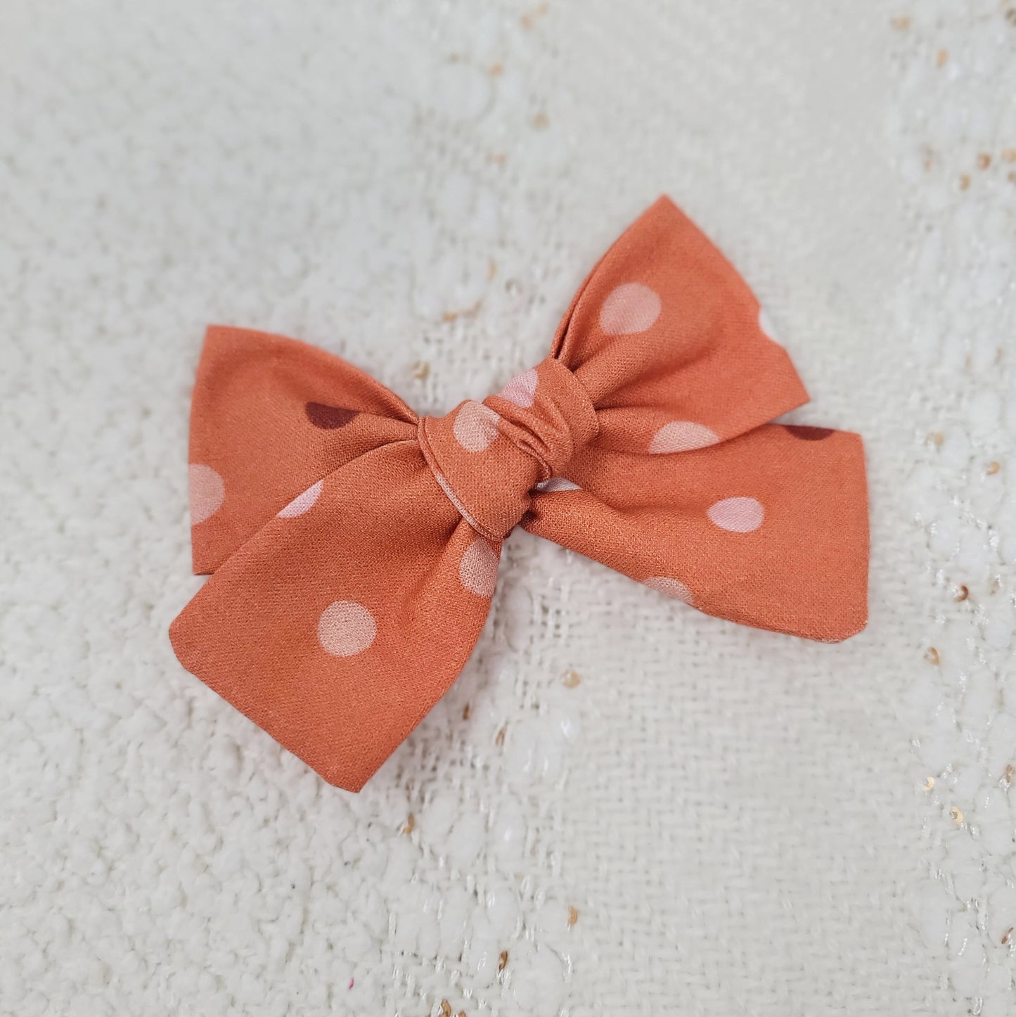 Rustic Polka Dot Hair Bow