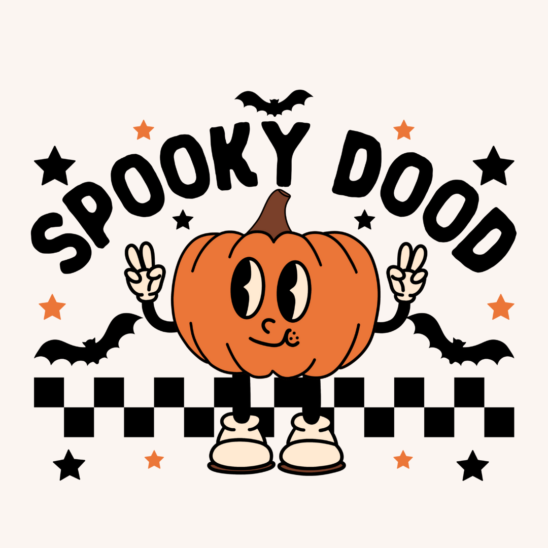 Spooky Dude/Dood Dog Bandana Tie On Or Snap On