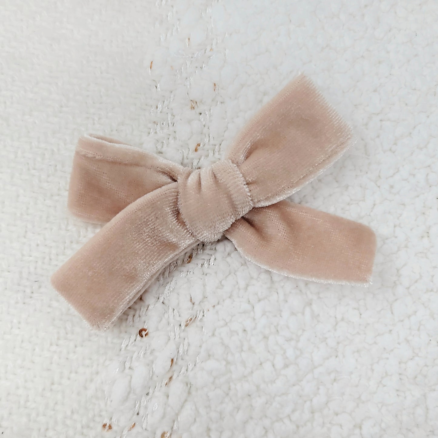 Champagne Velvet Hair Bow