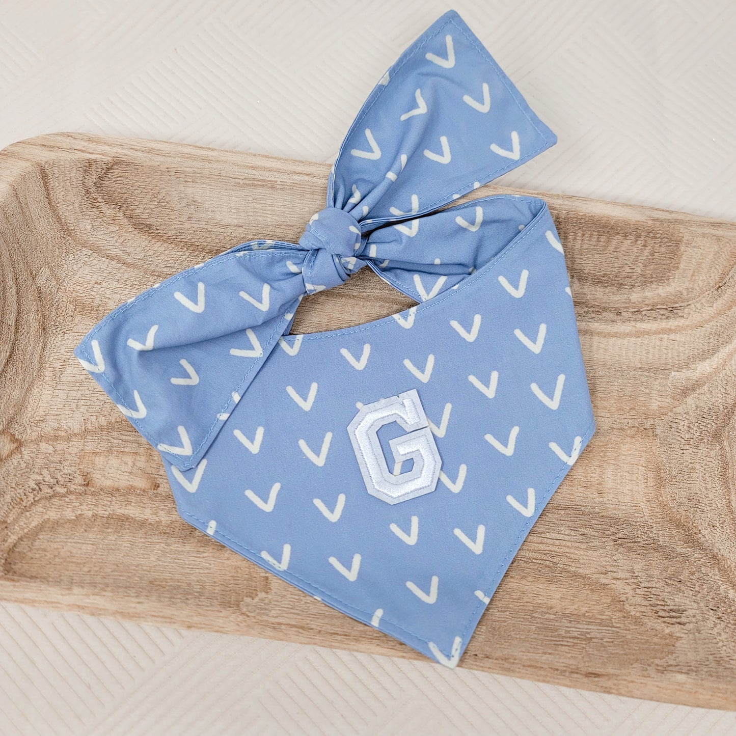 Blue Chevron Dog Bandana