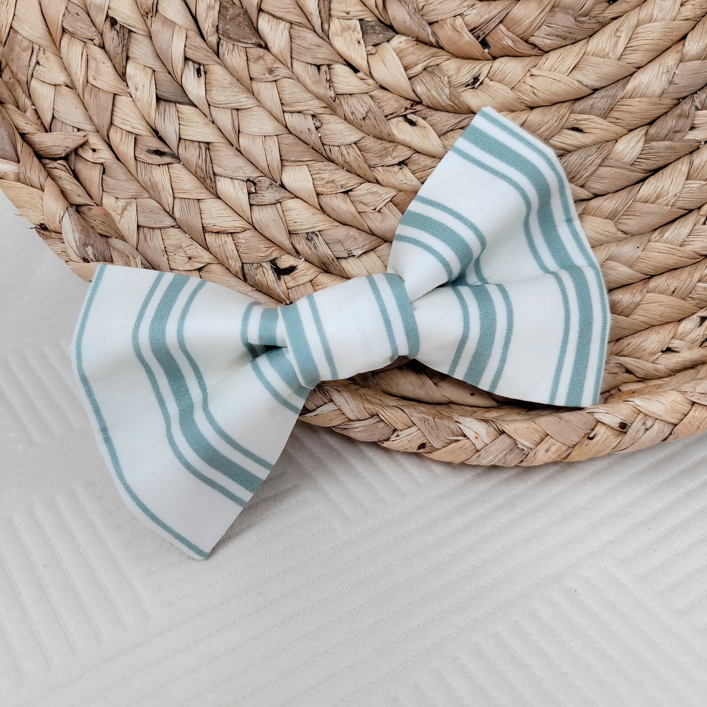 Jade Stripe Bow Tie