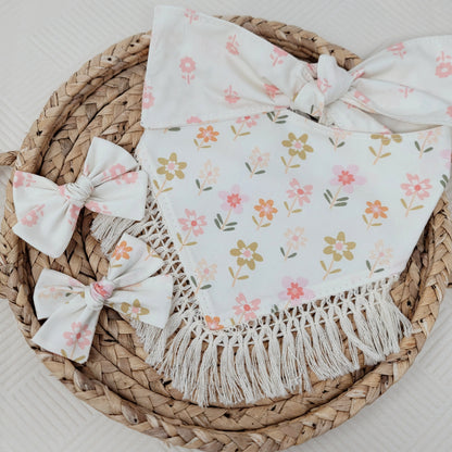 Spring Floral Sailor Hair Bow