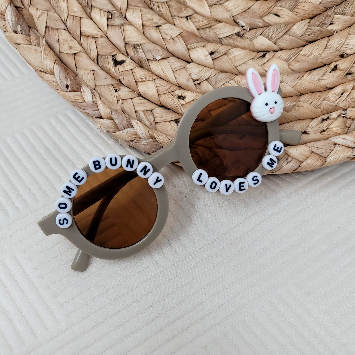 Some Bunny Loves Me Easter Beaded Sunglasses