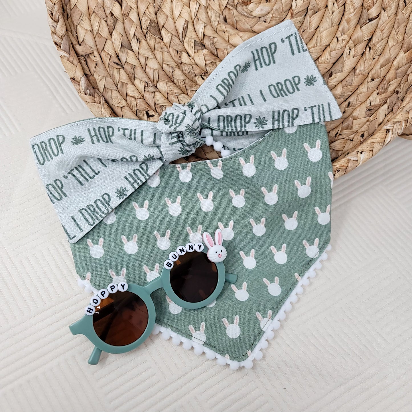 Hoppy Bunny Easter Beaded Sunglasses