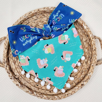 Vacay Everyday Dog Bandana With or Without Pom Pom Trim