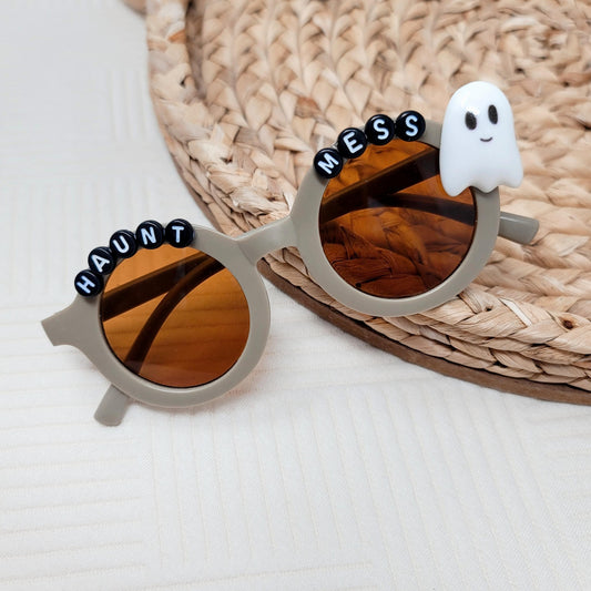 Haunt Mess Halloween Beaded Sunglasses