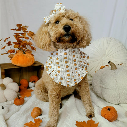 Preppy Fall Vibes Dog Bandana With or Without Ruffle Trim