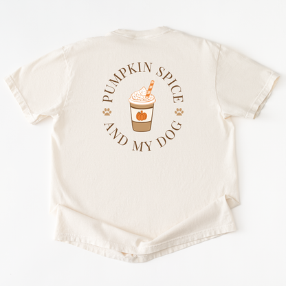Pumpkin Spice and My Dog Comfort Colors Graphic Tee