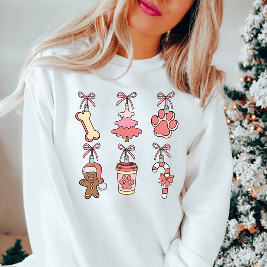 Dog Christmas Ornament Crewneck Sweatshirt