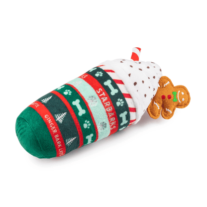 Starbarks Ginger Bark Latte Christmas Dog Toy