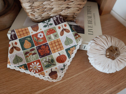 Folky Fall Quilted Bandana