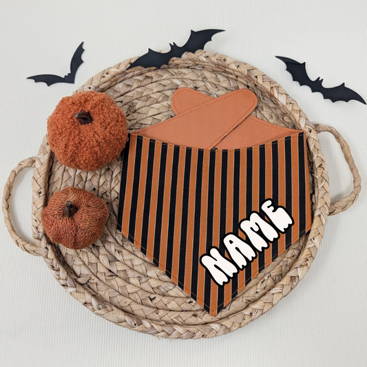 Orange and Black Stripe Dog Bandana