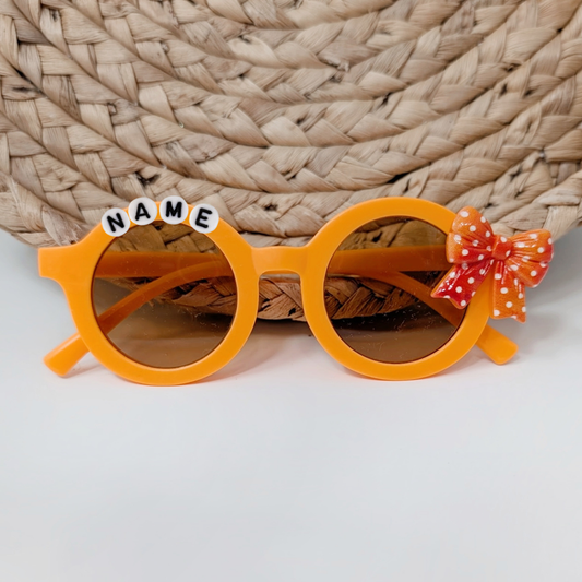 Orange Custom Sunnies With Bow