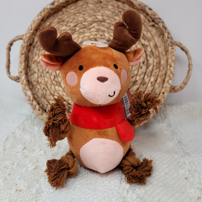 Reindeer Plush Rope Dog Toy