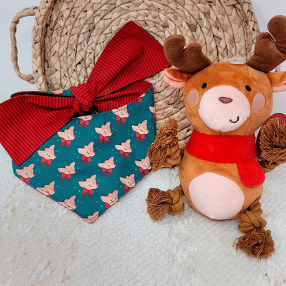 Reindeer Plush Rope Dog Toy