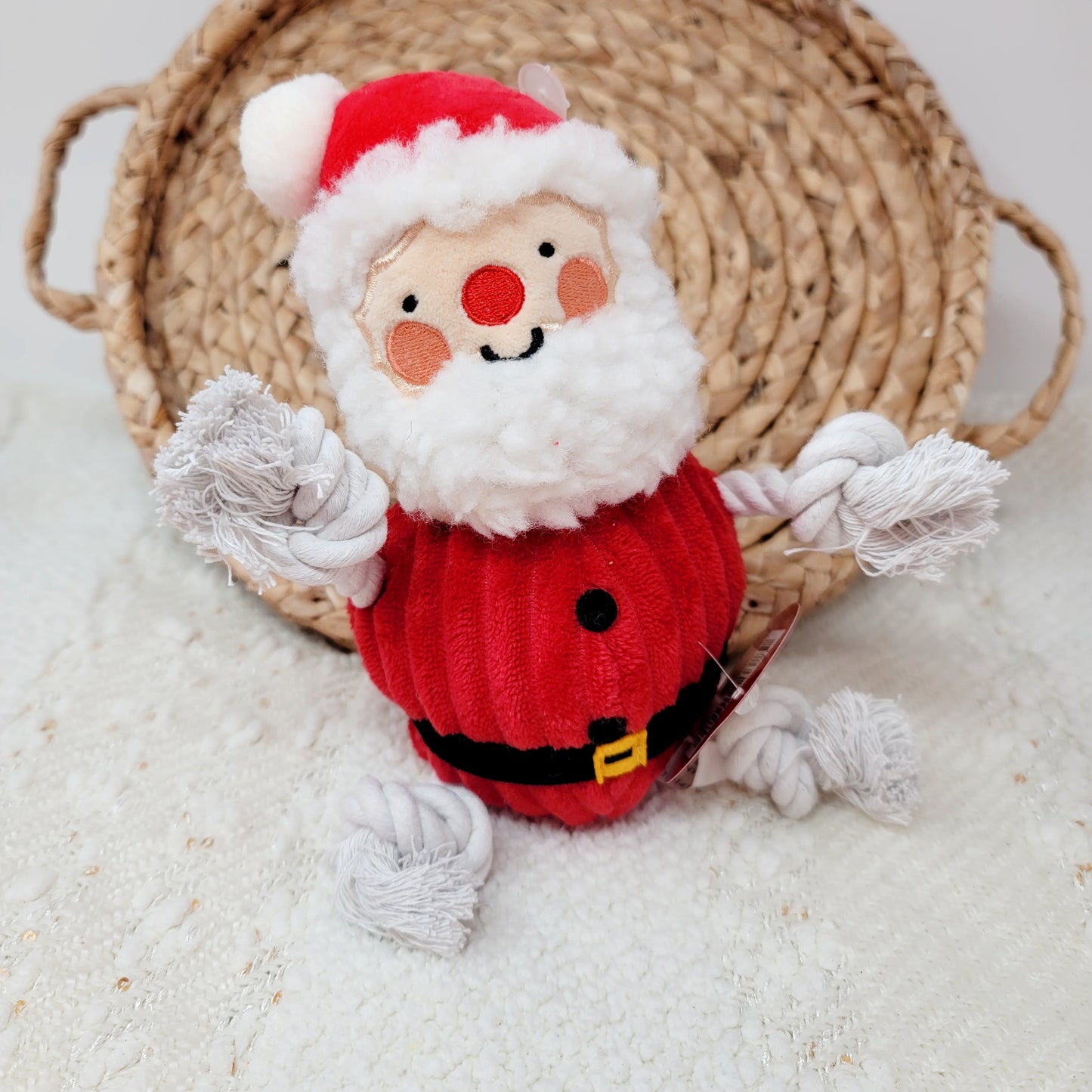 Santa Claus Plush Squeaker Dog Toy