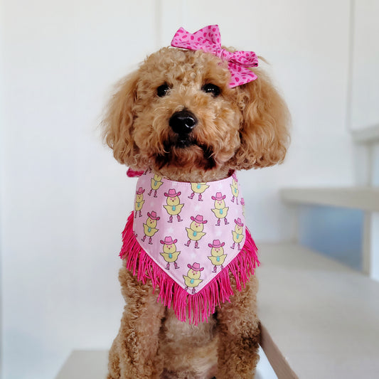Western Chick Snap On Dog Bandana With Or Without Trim
