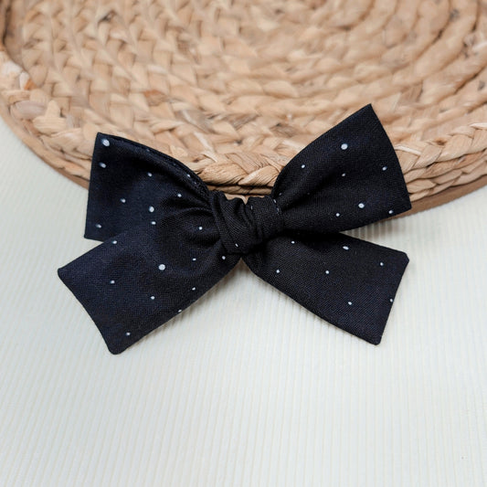 Black Dot Hair Bow
