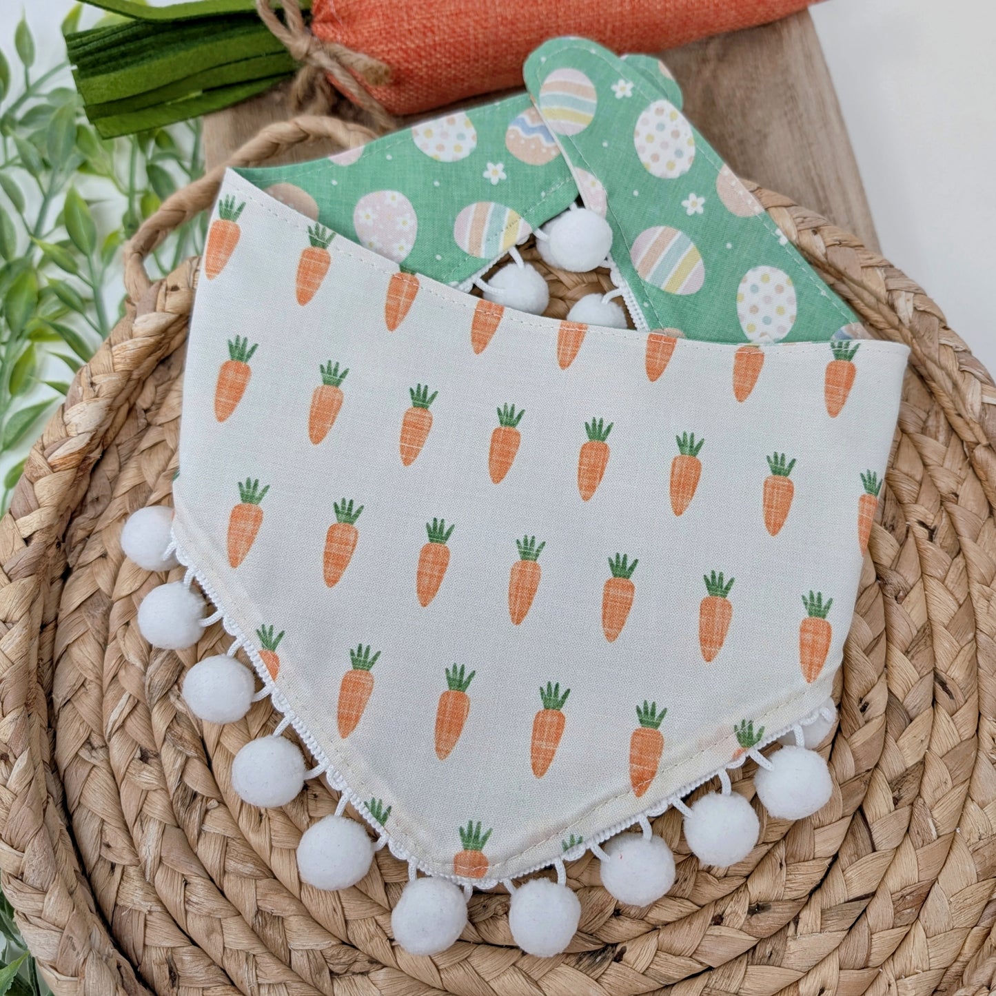 Easter Eggs and Carrots Dog Bandana