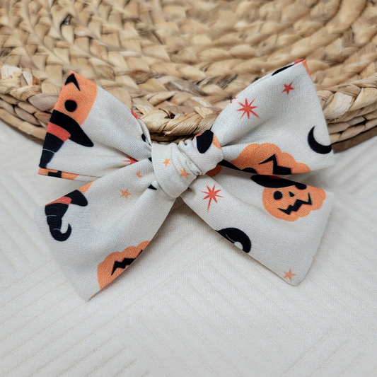 Witchy Jack-O-Lantern Saylor Hair Bow