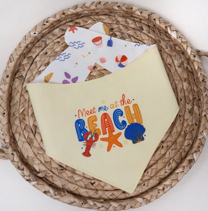 Meet Me At The Beach Dog Bandana