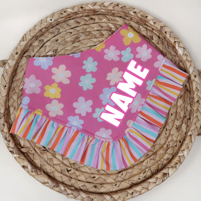 Pink Summer Flower Dog Bandana