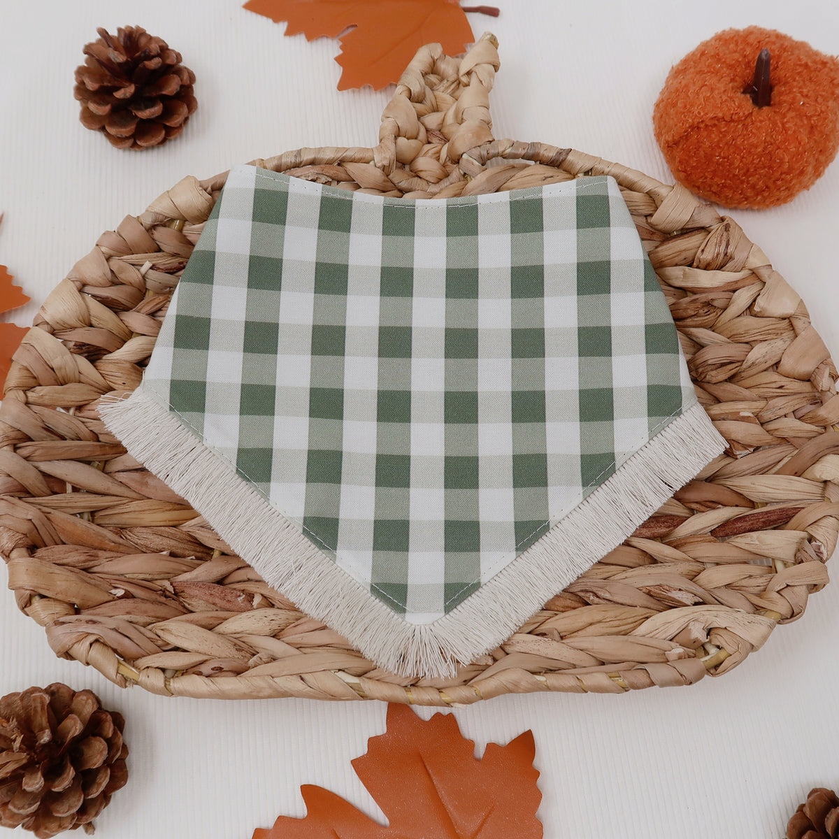 Olive Autumn Doodles Dog Bandana